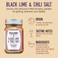 Burlap & Barrel Black Lime & Chili Salt - Savory Seasoning for Seafood & Grilling - 3 oz Glass Jar