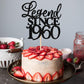 Rssta i Cake Topper - Glitter Happy 65th Birthday Decoration, Black