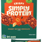 Simply Protein - Peanut Butter Chocolate Crispy Bars - Plant Based Protein Bars - Low Carb  Low Sugar  High Fiber - 13g Protein  2g Sugar  7g Fiber - Vegan  Gluten Free  Non GMO  Kosher - 24 Bars