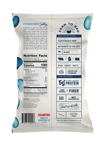 Beanitos Black Bean Chips With Sea Salt, The Healthy, High Protein, Gluten Free, And Low Carb Vegan Tortilla Chip Snack, A Lean