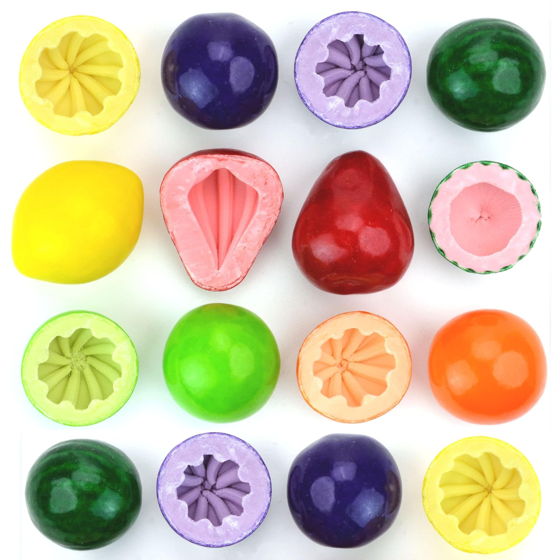 Chewing Gum For Kids - 2 Inch Jumbo Bubble Gum - 15 Pcs Mega Fruit Shaped Gumballs - Assorted Fruit Flavored Gums - 1.75 Lb