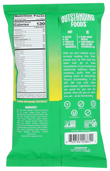Outstanding Foods Meal In A Bag Pizza Partay Puffs, 3 Oz