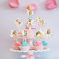 ZHUOWEISM Fairy Cupcake Toppers, 40 PCS Double-Sided Mushroom House & Angel Design, Paper, for Baby Showers & Birthday Parties