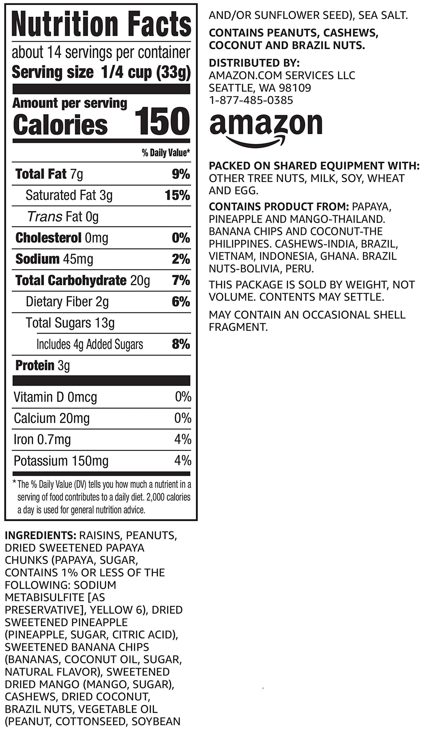 Happy Belly Tropical Trail Mix, 16 Ounce (Pack of 2)