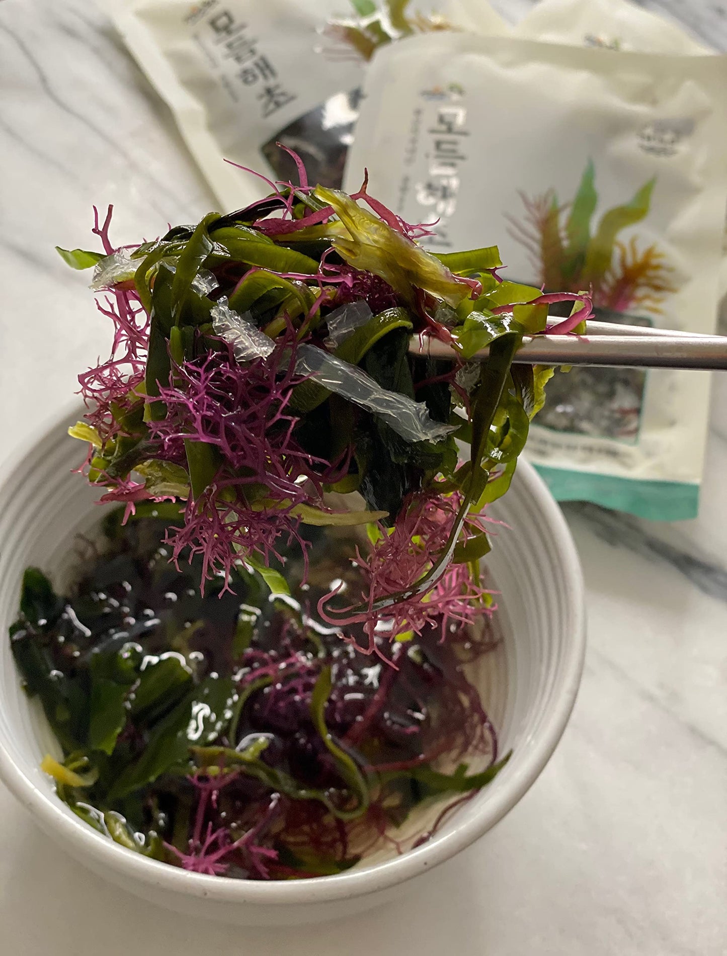 Assorted Seaweed Salad [ Korean Food ] Ready-To-Eat Salad Kit, 7 Kinds Of Seaweed, Korean Side Dishes Made Easy [ Salad Mix ] 7