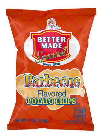 Better Made Special Original & Bbq Potato Chips Variety Pack - Case Of 50-1Oz Bags - 25 Bbq/25 Original - Crunchy, Individual Snacks Made From Fresh Potatoes