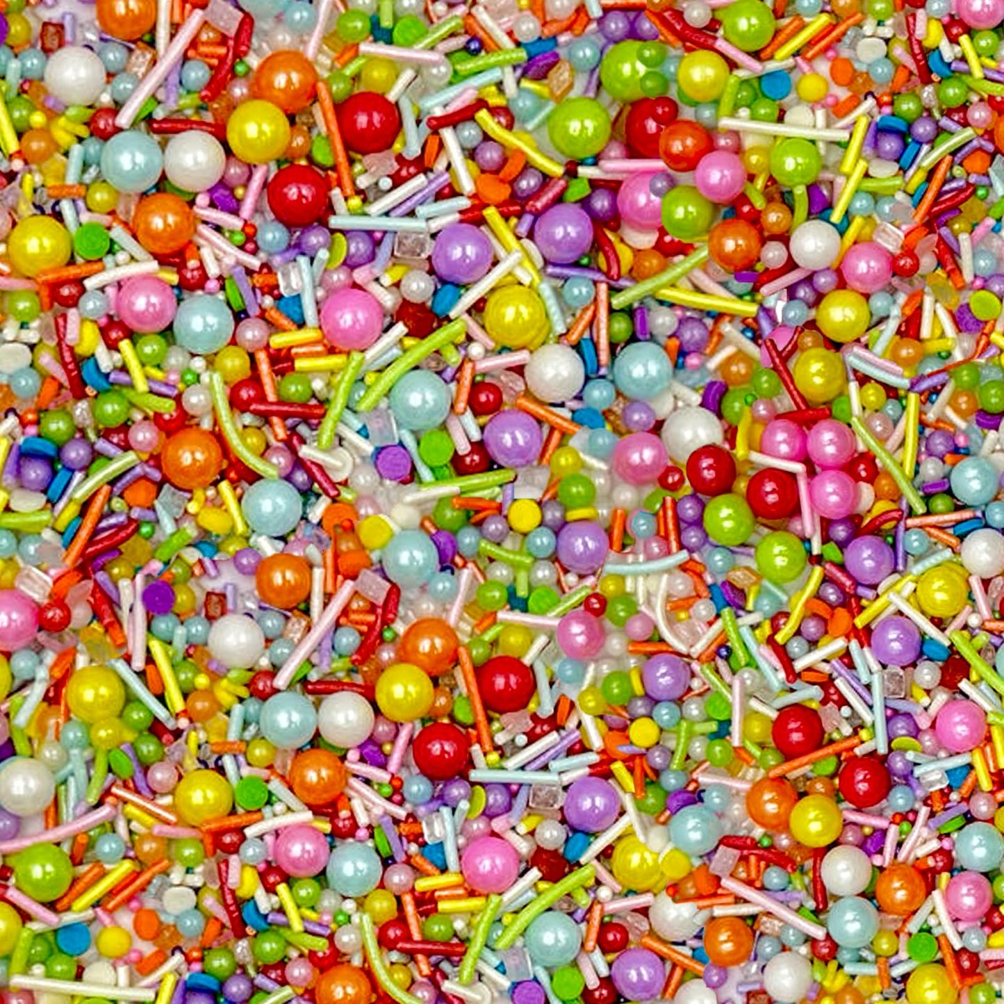 Sentovac Rainbow Sprinkles Edible Pearl Jimmies Confetti Mix Sugar Sprinkles for Cake Decorating Cake Topper Cupcake Cookie Baki