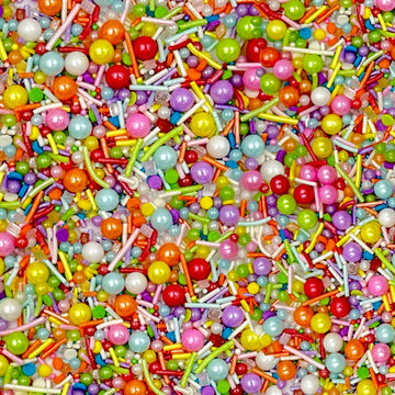 Sentovac Rainbow Sprinkles Edible Pearl Jimmies Confetti Mix Sugar Sprinkles for Cake Decorating Cake Topper Cupcake Cookie Baki