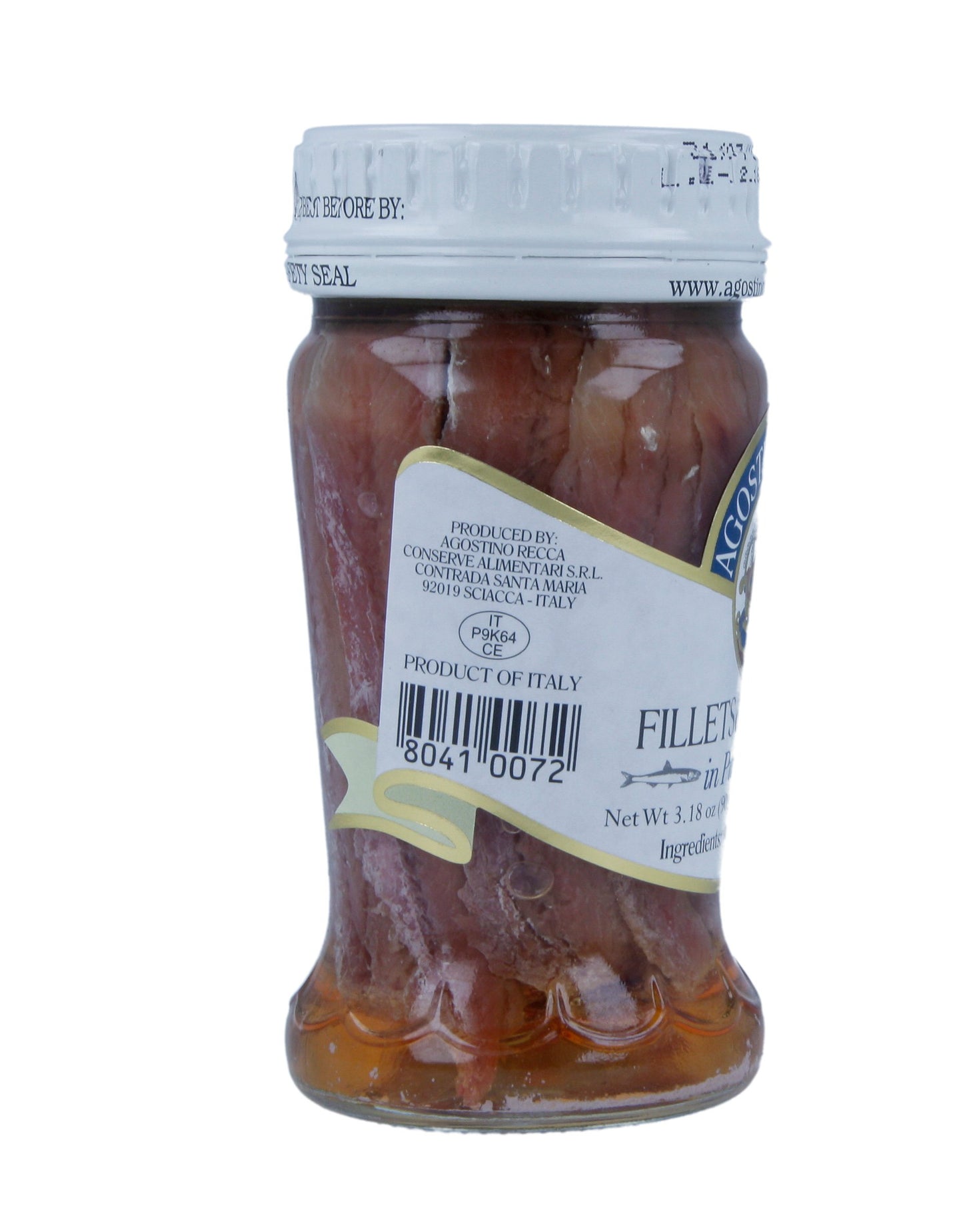 Agostino Recca Anchovies Fillet 3 Oz