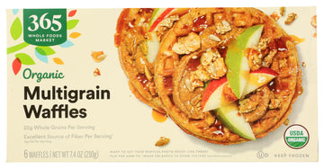365 Everyday Value, Organic Multigrain Waffles, 7.4 oz, (Frozen)
