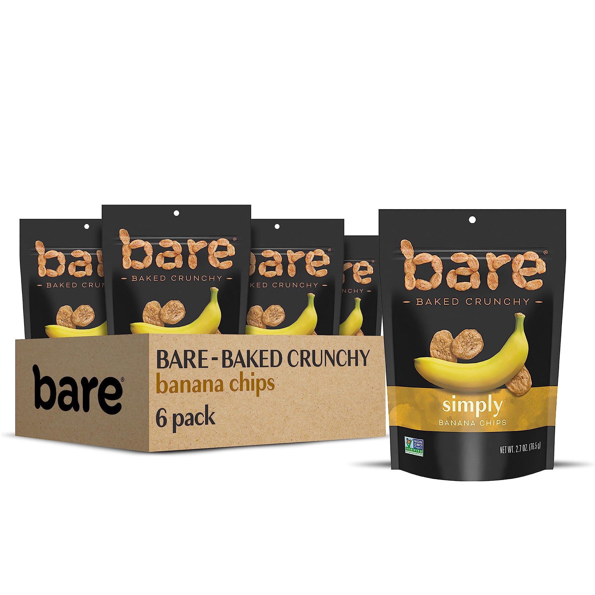 Bare Baked Crunchy, Simply Banana, 2.7 Ounce (Pack Of 6)