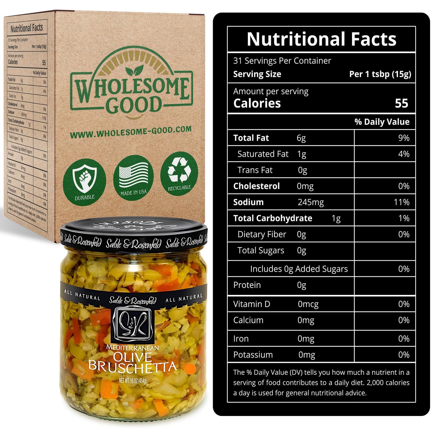 Sable And Rosenfeld Mediterranean Olive Bruschetta, 16 Ounce By Sable And Rosenfeld (Sjzc9)