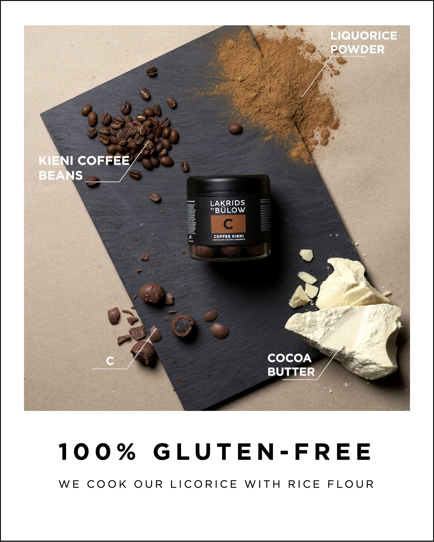 Lakrids By Blow - C - Coffee Kieni - 4.4 Oz - Chocolate Coated Gourmet Licorice - Authentic Scandinavian Candy Produced In Denma