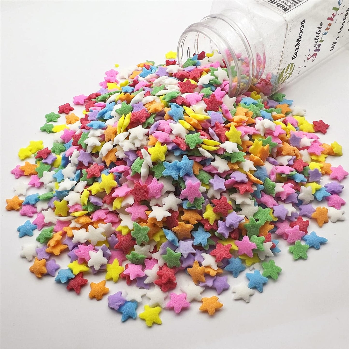 SE Si&Moos Rainbow Star Sprinkles for Cake Decorating Edible Confetti Sprinkles Rainbow Starfetti Rainbow Sprinkles Edible Stars