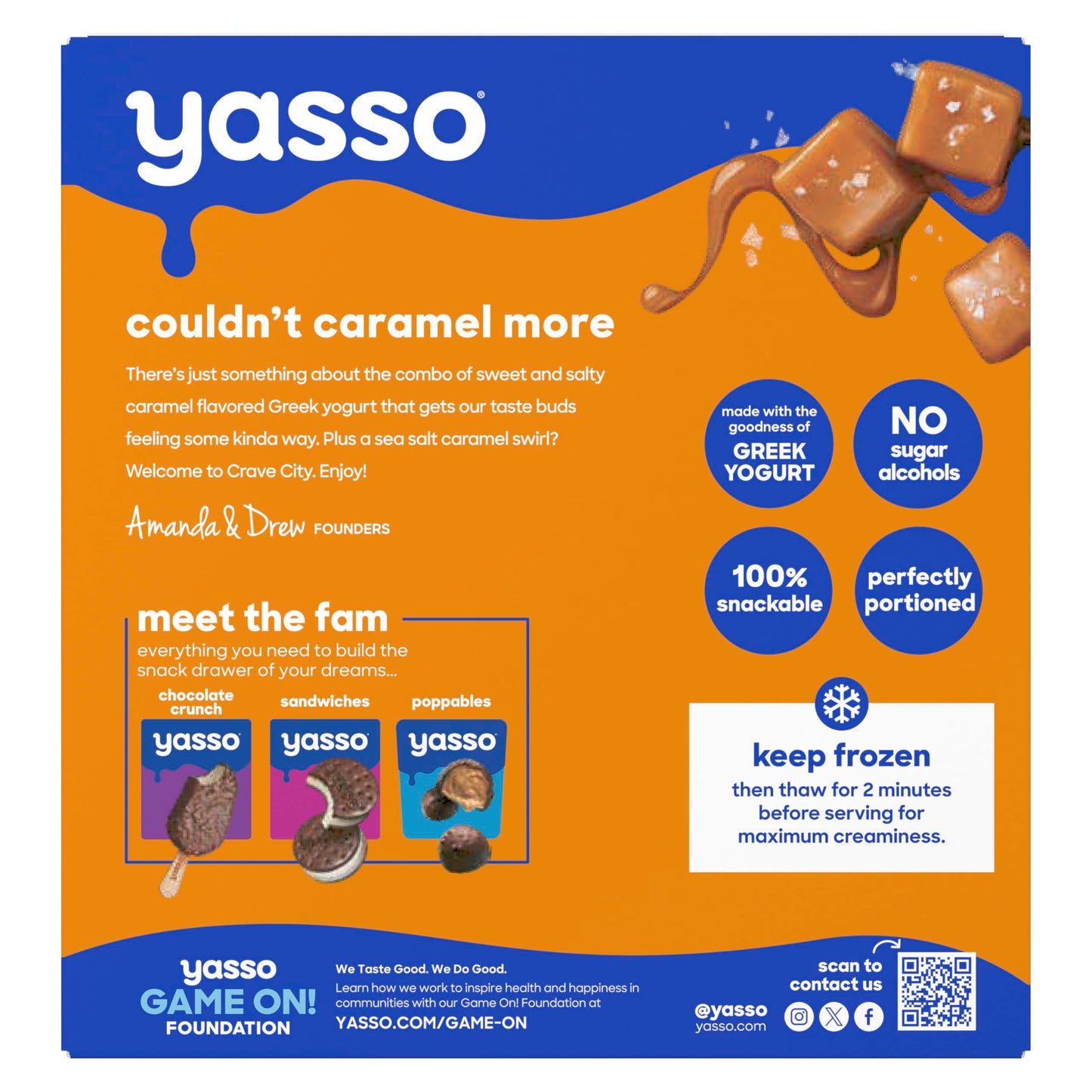 Yasso Frozen Greek Yogurt Bars Sea Salt Caramel Bars 4 Count for a ridiculously creamy frozen snack made with the goodness of gr