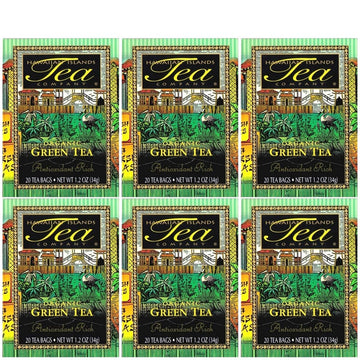 Hawaiian Islands Tea Company Organic Green Tea, All Natural - 120 Teabags (6 Boxes)