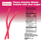 DOUzzle Back To School Sour Sticks Chewy Candy Straws Wild Cherry (3.5 OZ - 1 Pack) Goodie Bag Stuffer, Pinata Filler - Kosher P