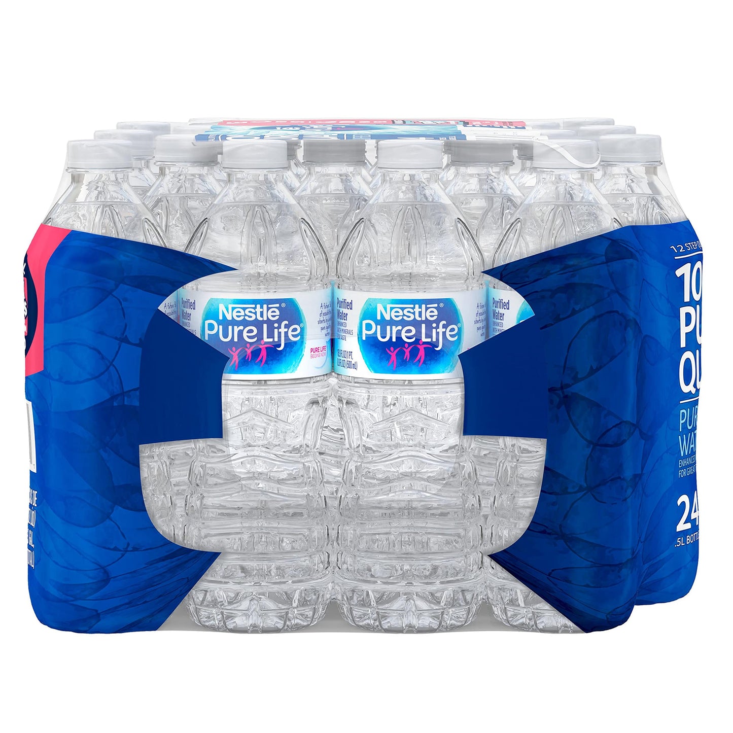 Pure Life, Purified Water, 16.9 Fl Oz, Plastic Bottled Water, 24 Pack