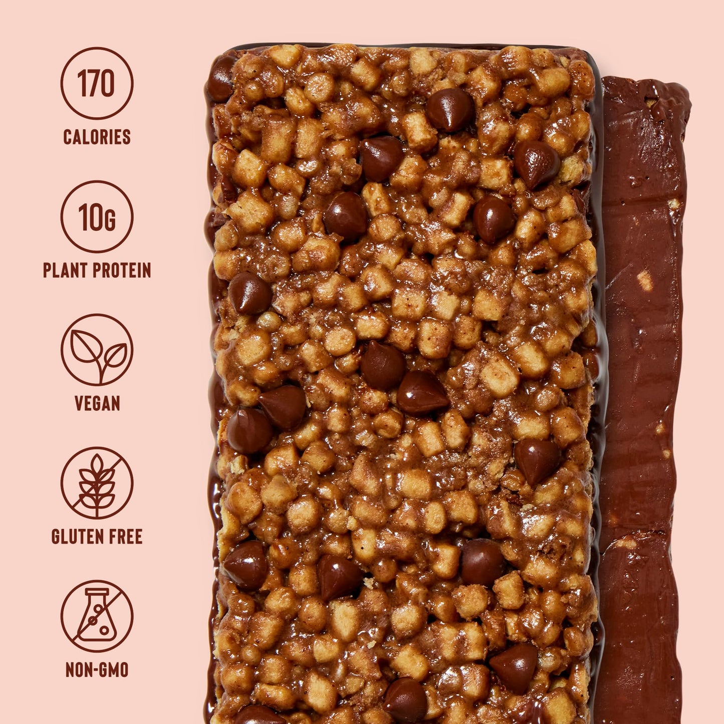 Mezcla Puff Crispy Protein Bars, Gluten Free & Vegan Protein Bars, 10G Protein, Alt For Crispy Rice Treat, Granola Bars & Breakfast Bars, Healthy Snacks For Mature-Themeds, Hot Chocolate, 12 Pack