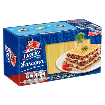 Doria Lasagna 16 oz Pasta Made with Durum Wheat Semolina (Pack of 3)