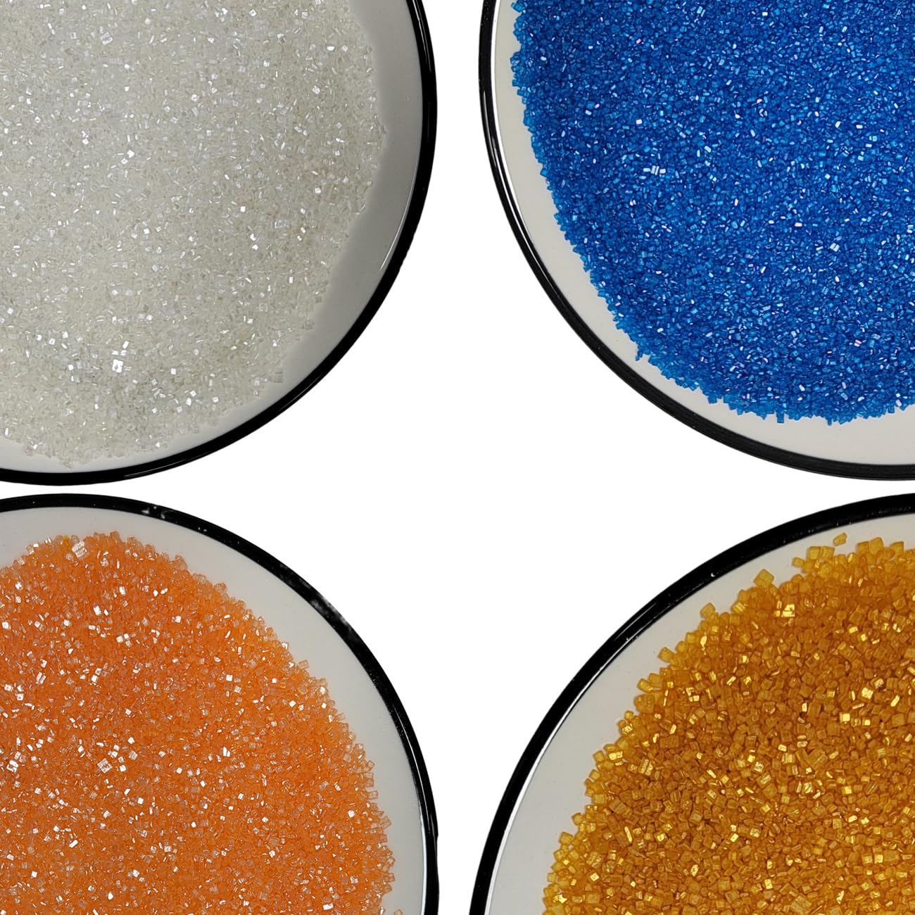 Ephvodi Sanding Sugar Edible Orange Blue Gold And White Sprinkles Coarse Sugar Crystals For Cake Decorating, Cupcakes Toppers, B