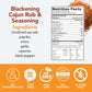 S.A.L.T. Sisters Blackening Cajun Rub & Seasoning | All-Natural, Gluten Free, Msg Free, Non-Gmo | Dry & Wet Rub Seasoning Base |