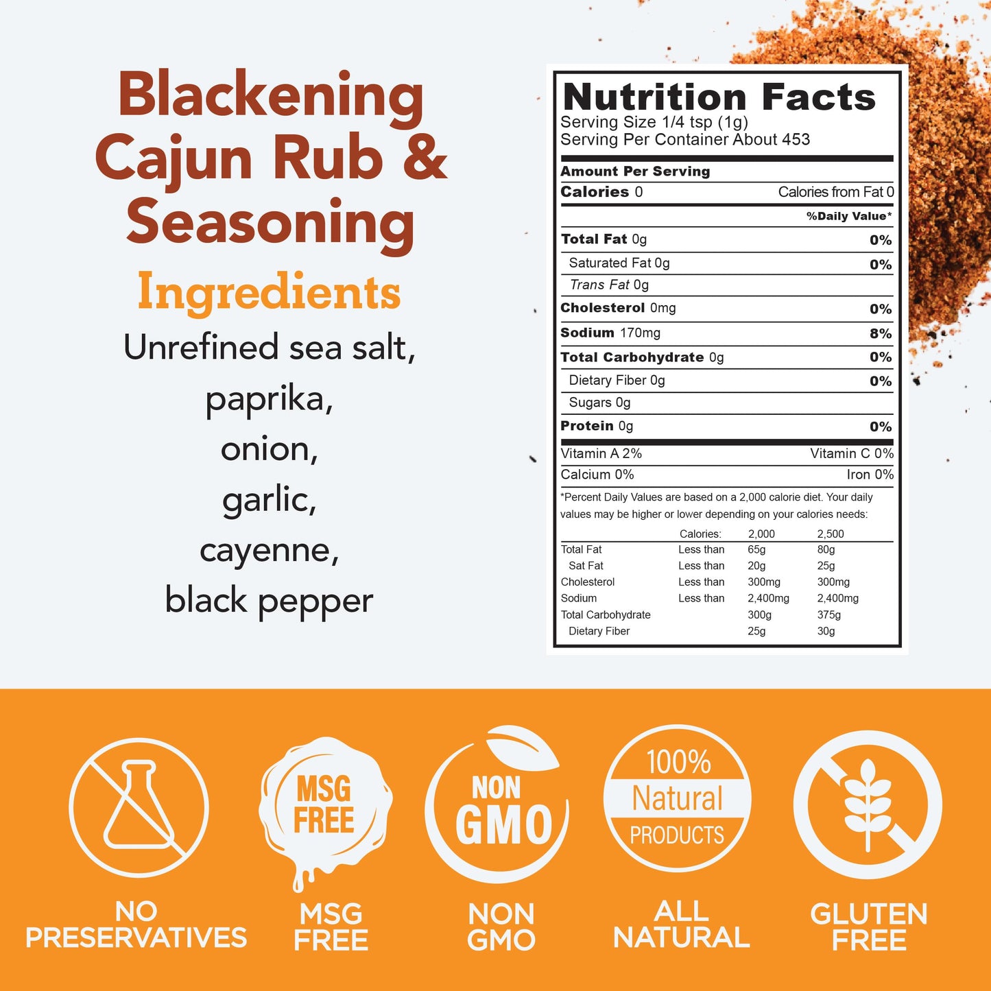 S.A.L.T. Sisters Blackening Cajun Rub & Seasoning | All-Natural, Gluten Free, Msg Free, Non-Gmo | Dry & Wet Rub Seasoning Base |