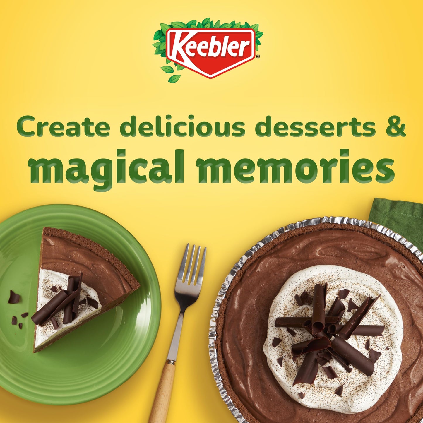 Keebler Ready Crust 9-Inch Chocolate Pie Crusts, Premade Pie Crusts For Baking And No-Bake, 12 Ct