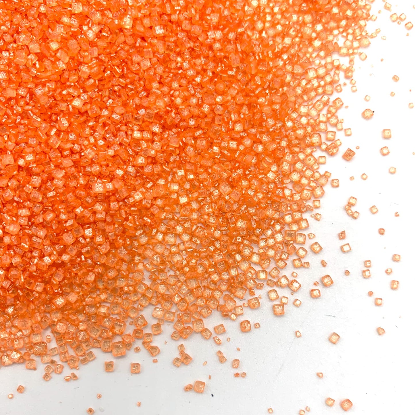 Edible Orange Sanding Sugar Sprinkles Cupcake Cake Toppers, Celebrations Candy Pearls Shaker Jar Wedding Party Cake Dessert Food
