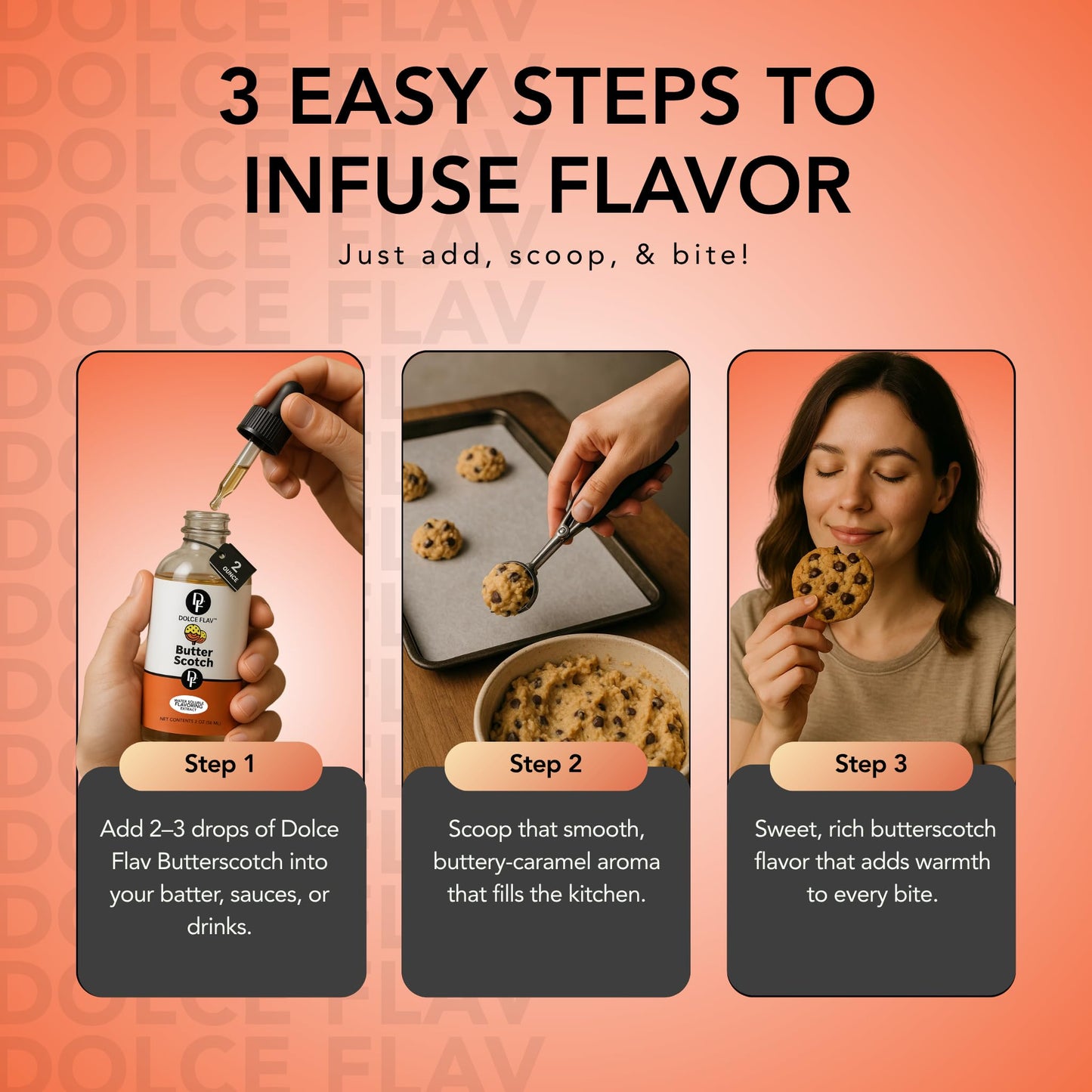Dolce Flav Butterscotch Extract - Sugar-Free, Concentrated Flavoring for Baking & Beverages - 2 Oz.