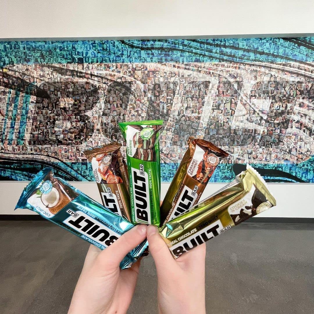 Built Bar High Protein Energy Bars Variety Pack - 12 Gluten-Free Flavors, Low Carb, Low Calorie, Low Sugar, Healthy Snack