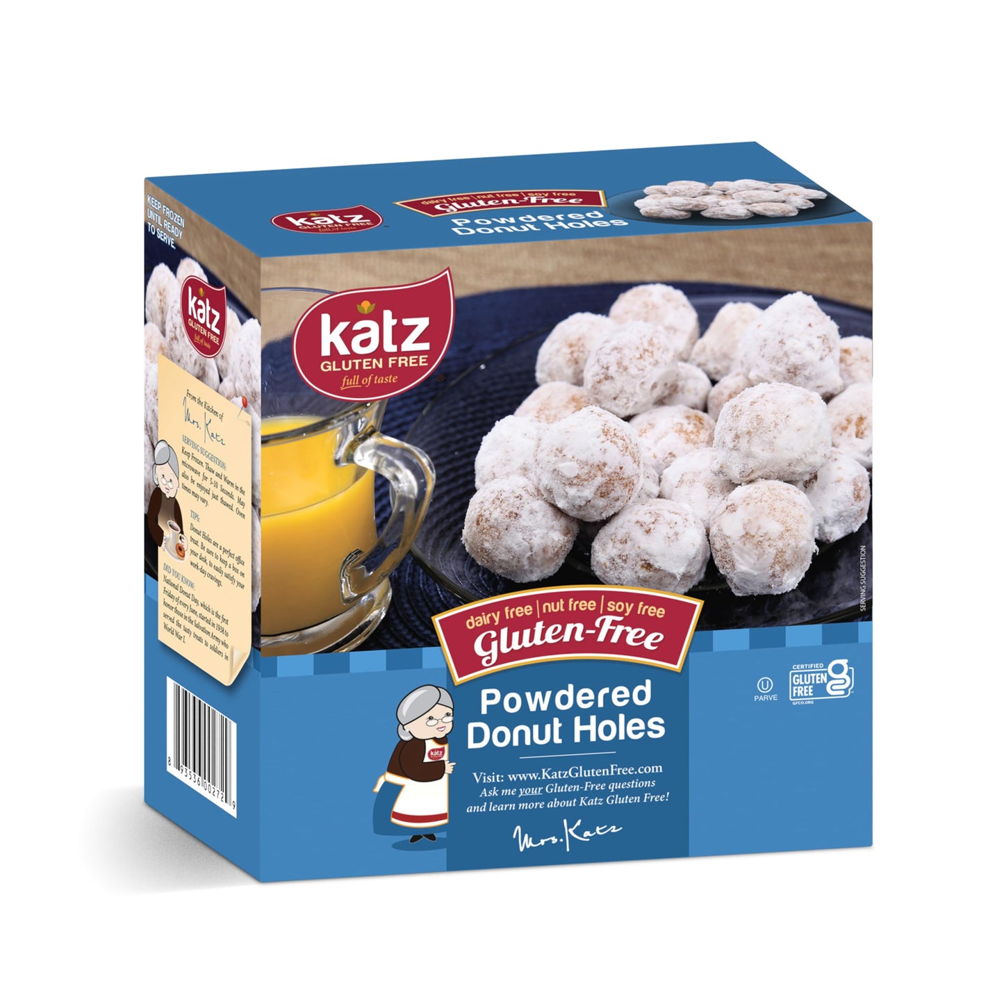 Katz Gluten Free Powdered Donut Holes | Dairy Free, Nut Free, Soy Free, Gluten Free | Kosher (1 Pack, 6 Ounce)