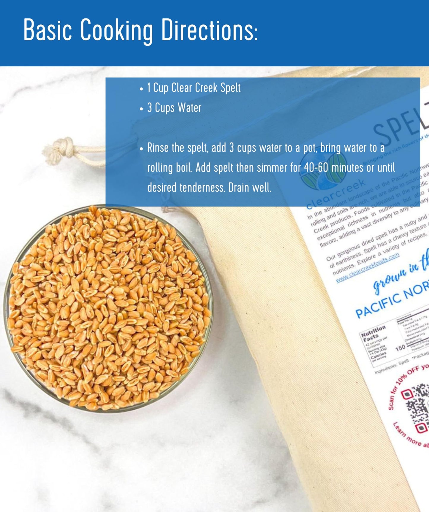 Spelt Berries | 4 Lb | Vegan | Non-Gmo | Clear Creek Foods | Spelt Wheat Berries