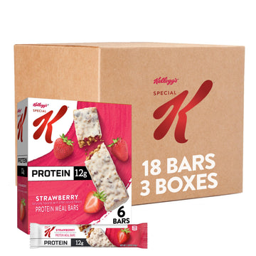 Kellogg'S Special K Protein Meal Bars, 12G Protein, Meal Replacement, Strawberry (3 Boxes)