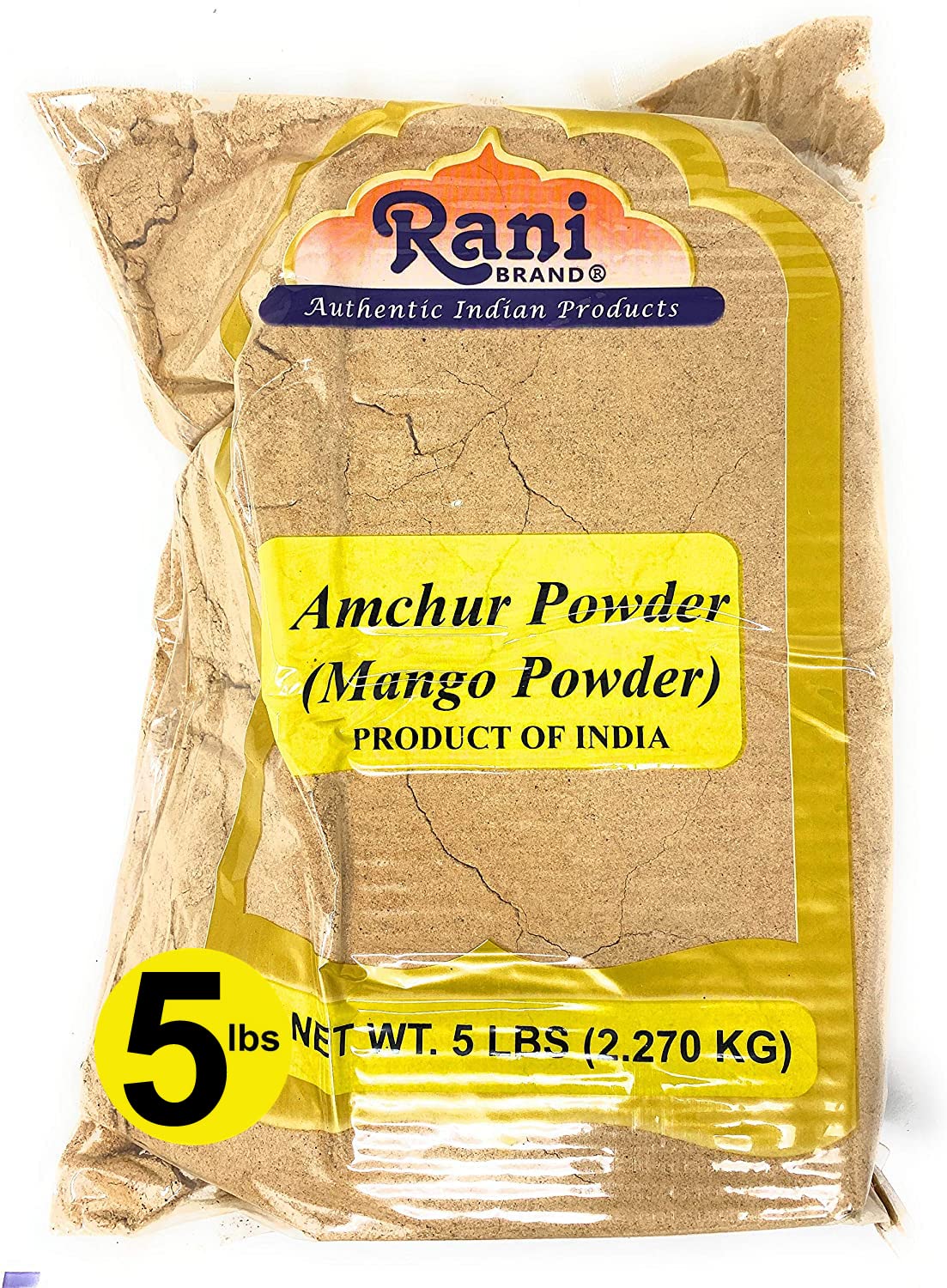 Rani Amchur (Mango) Ground Powder Spice 80Oz (5Lbs) 2.27Kg Bulk ~ All Natural, Indian Origin | No Color | Gluten Friendly | Vegan | Non-Gmo | No Salt Or Fillers