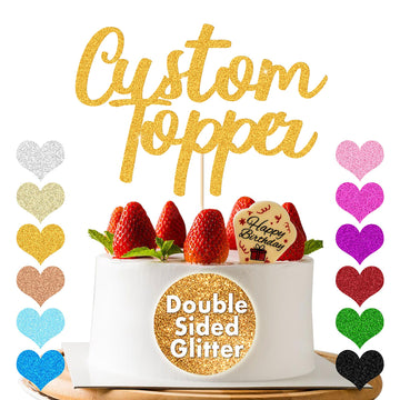 Cake Topper Personalized Birthday Cake Topper Wedding Cake Topper Customised Cake Decoration Any Word Any Text For 1St 3Rd 13Th
