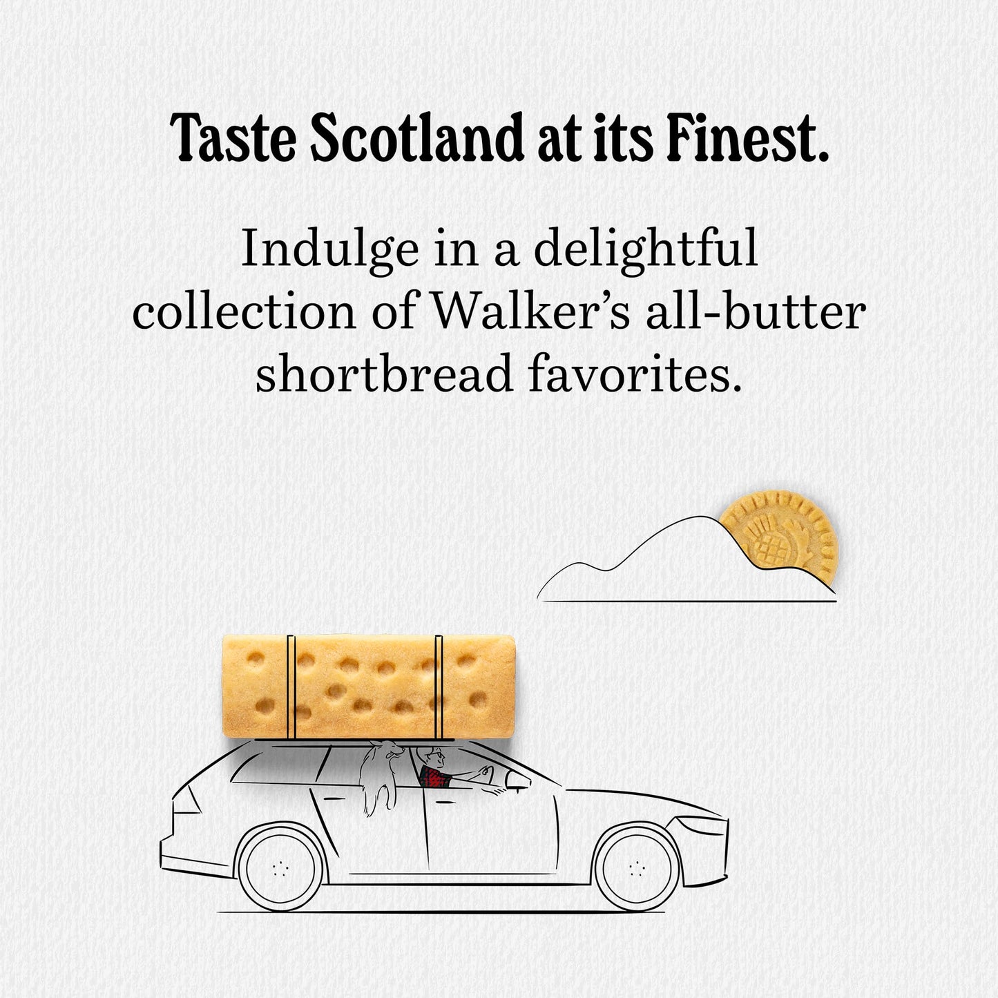 Walkers All-Butter Assorted Shortbread Cookies - Pack of 6 Boxes, 18 Cookies Total - Authentic Scottish