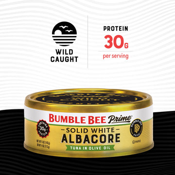 Bumble Bee Solid White Albacore Tuna in Olive Oil, 5 Ounce (Pack of 12), Blue, High Protein, Gluten Free, Keto Friendly