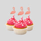 Flamingo Cupcake Topper 12 Pack Cupcake Topper Decoration Cake Glitter Cardstock Pink