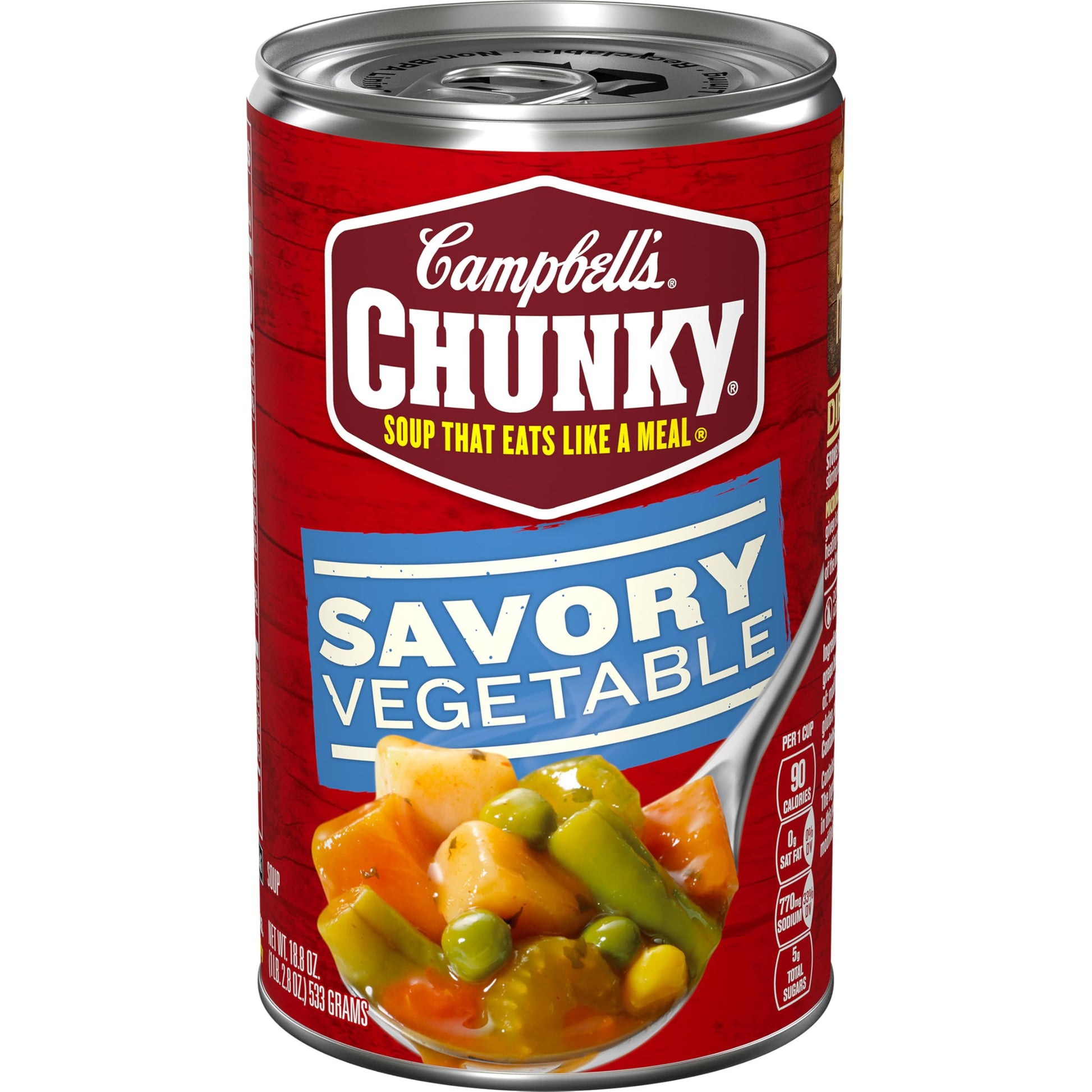 Campbells Chunky Soup, Savory Vegetable Soup, 18.8 Oz Can
