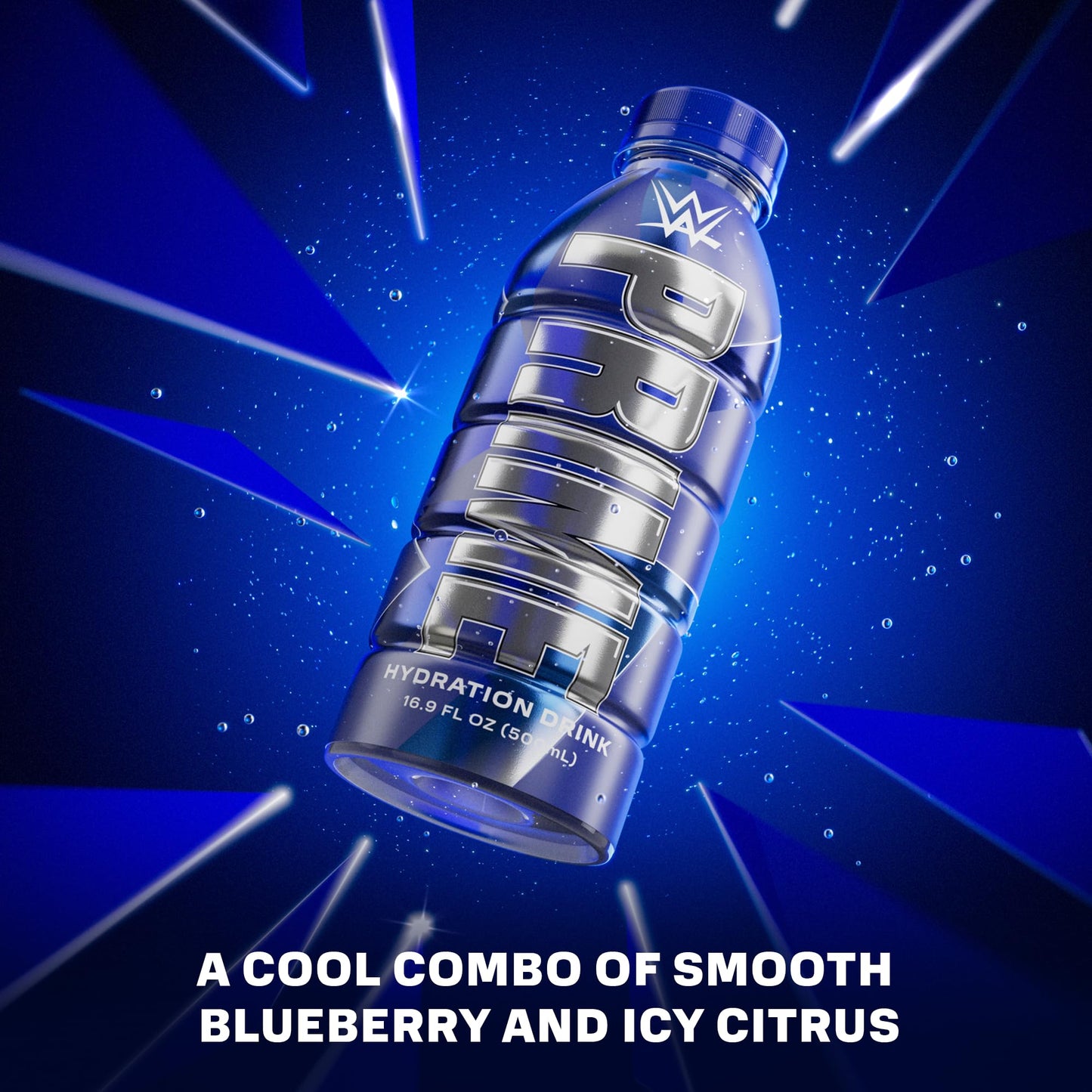 PRIME Hydration  WWE Sports Drinks  Electrolyte Enhanced for Replenishing Fluids  250mg BCAAs  B Vitamins  Antioxidants  Low Sugar  16.9 Fl Oz  12 Pack