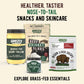 Grazly Beef Brisket Slab - Grass-Fed & Finished | Only Meat & Salt  Soft & Buttery Texture | High-Protein Carnivore Snack | Made from 1lb Raw Brisket | 5oz On-the-Go Snack Pack