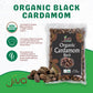 Jiva Organics Organic Black Cardamom 3.5 Ounce Bag - Indian Badi Kali Elaichi - Non-Gmo