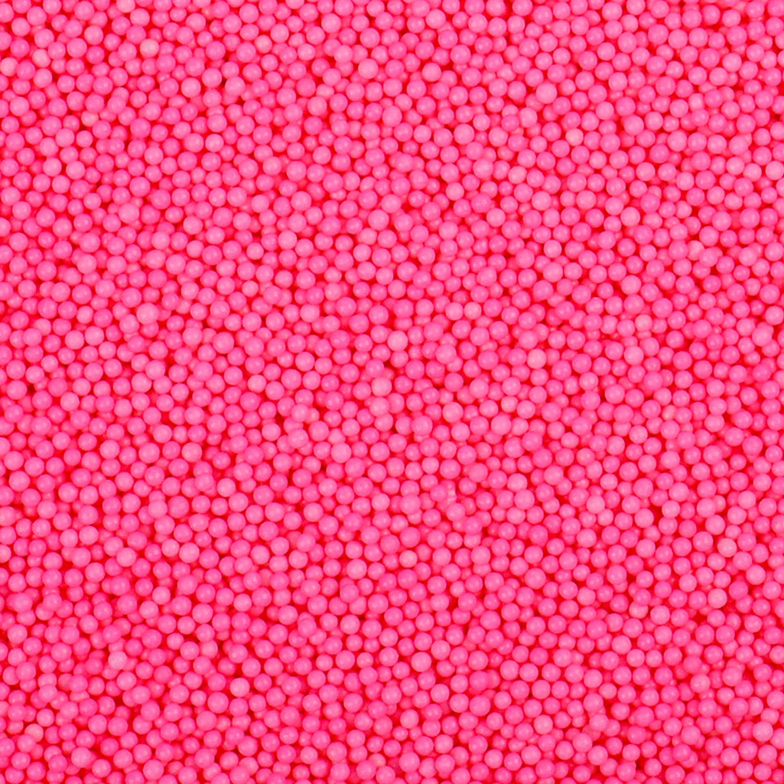 Pink Nonpareils Sprinkles - 2mm Edible Mini Pearl Sprinkles for Cake Decorating, Cupcake, Cookie, Baking, Donuts, Ice Cream Topp