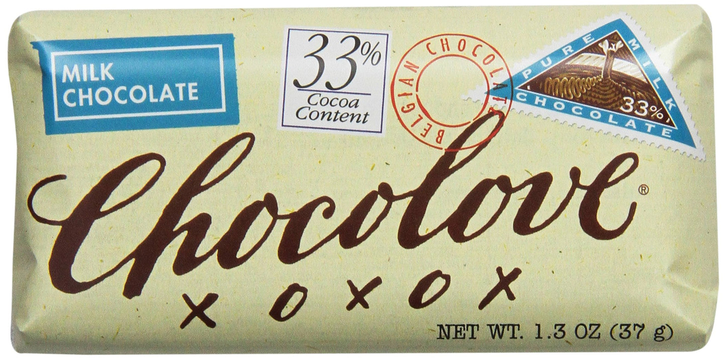 Chocolove Pure Milk Chocolate Mini Bar, 1.3000-Ounces (Pack Of 12)