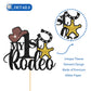 Halodete My 1St Rodeo Cake Topper, Western 1St Birthday Cake Topper, Little Cowboy Cowgirl Birthday Party Cake Decorations Black