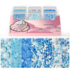 HUEBEATY 6-in-1 Blue and White Sprinkles for Cake Decorating - 180g/6.36oz Edible Baby Shower, Hanukkah, Frozen & Winter Sprinkl