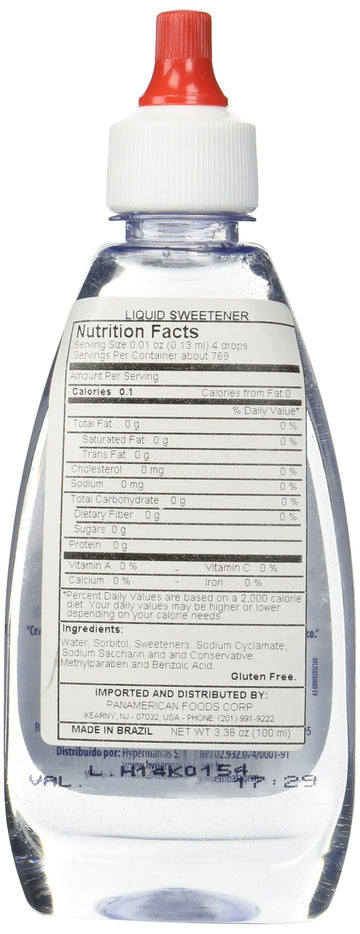 Zero Cal Liquid Sweetener 3.3Oz | Adoante Diet  Tico Liquido 100Ml (Pack Of 02)
