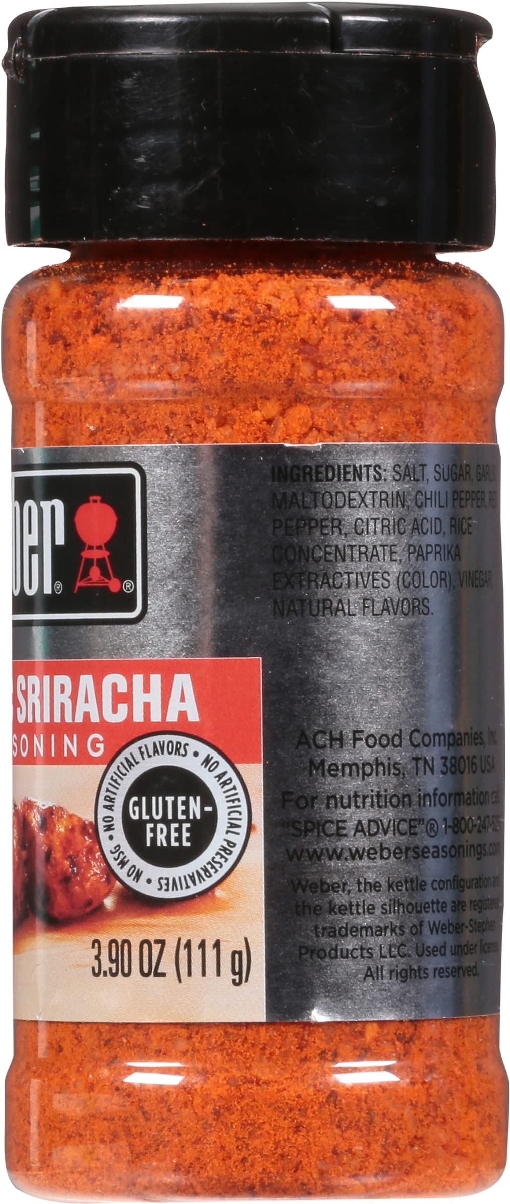 Weber Garlic Sriracha Seasoning, 3.9 Ounce Shaker