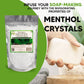 Nutrigins Menthol Crystal 1 Lb - Pure Organic 100% Natural - Menthol Crystals From Mint Crystal Mints Mentha Arvensis - Comes In Resealable Standup Bag For Long-Lasting Freshness